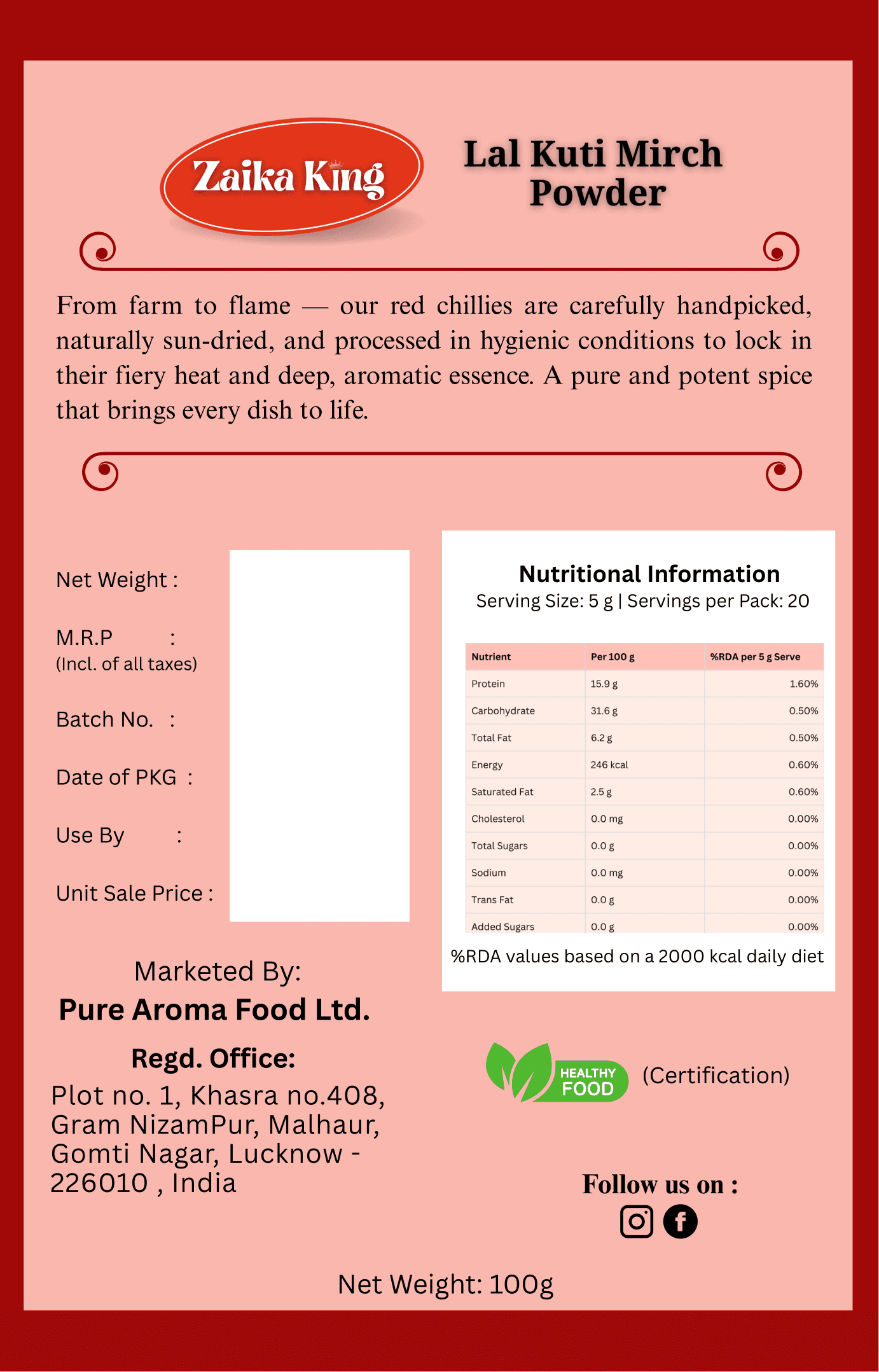 Kuti Lal Mirch Powder view 3